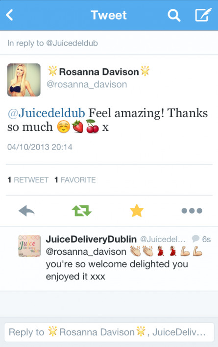 Rosanna Davison Tweet